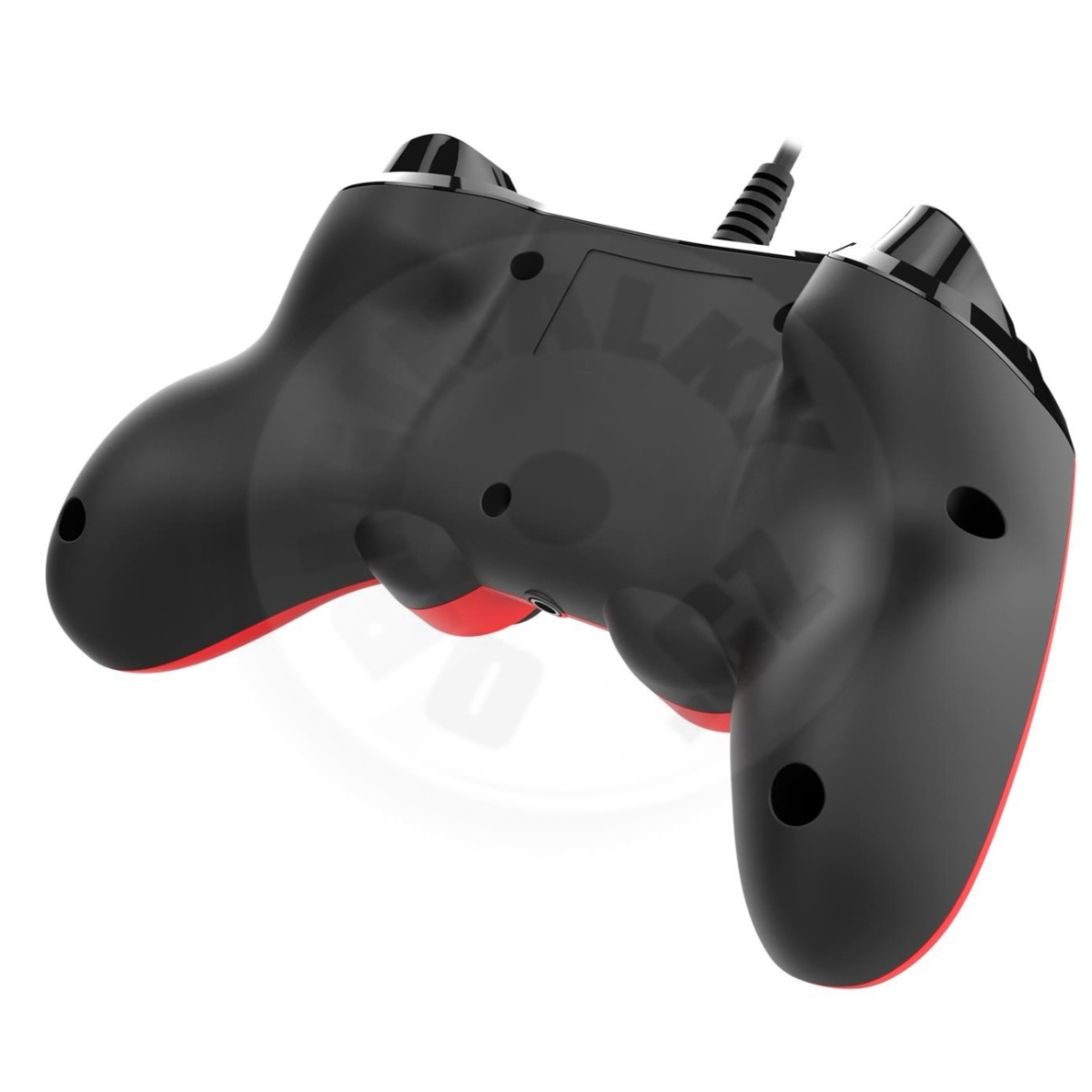 ناكون يد تحكم سلكية حمراء مدمجة لبلايستيشن 4