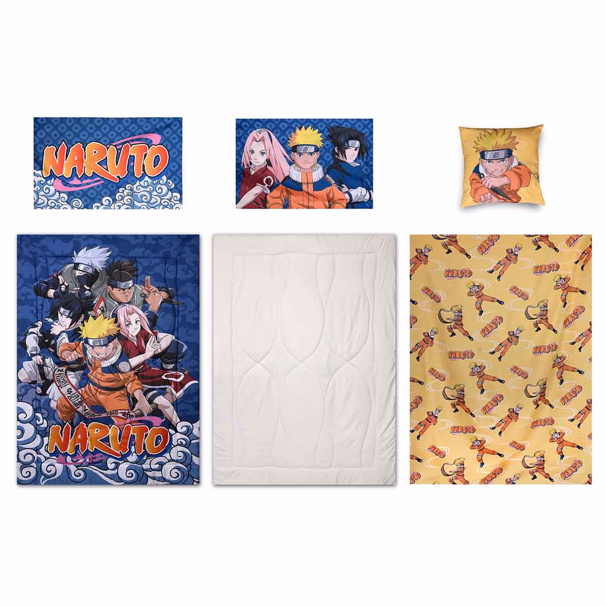 Naruto 5-Piece Orange BnB Brushed Microfiber with Polyester Shell Comforter Set