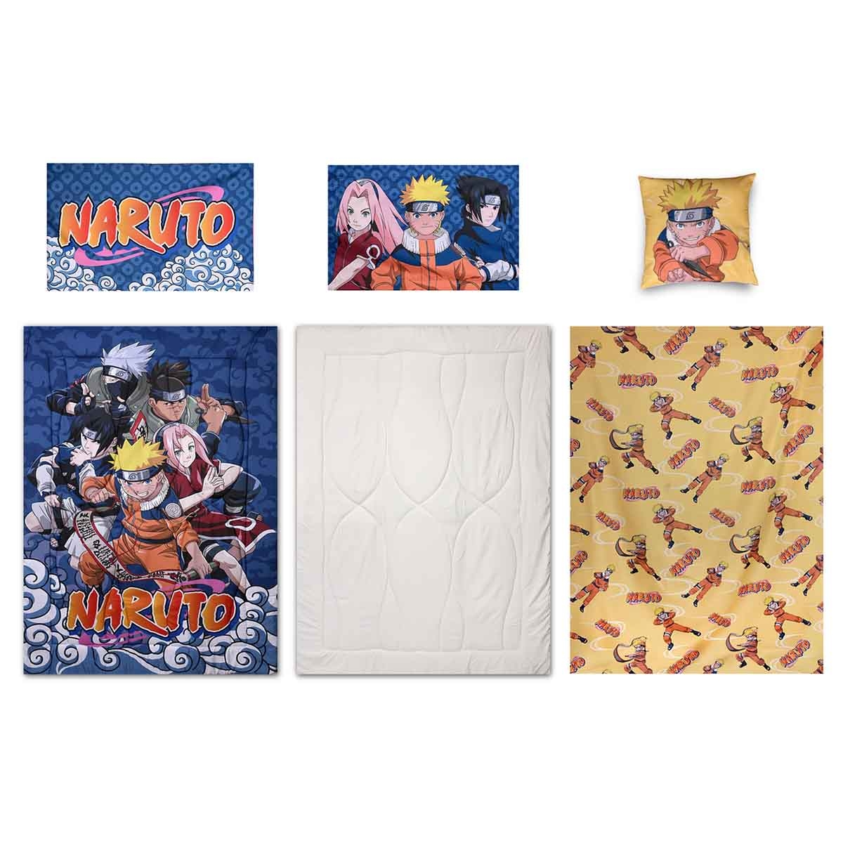 Naruto 5-Piece Orange BnB Brushed Microfiber with Polyester Shell Comforter Set
