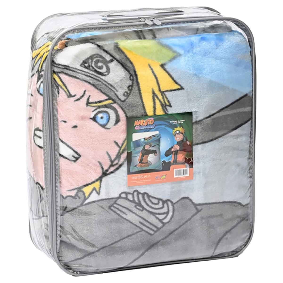Naruto 100% Polyester Blue Raschel Blanket Throw