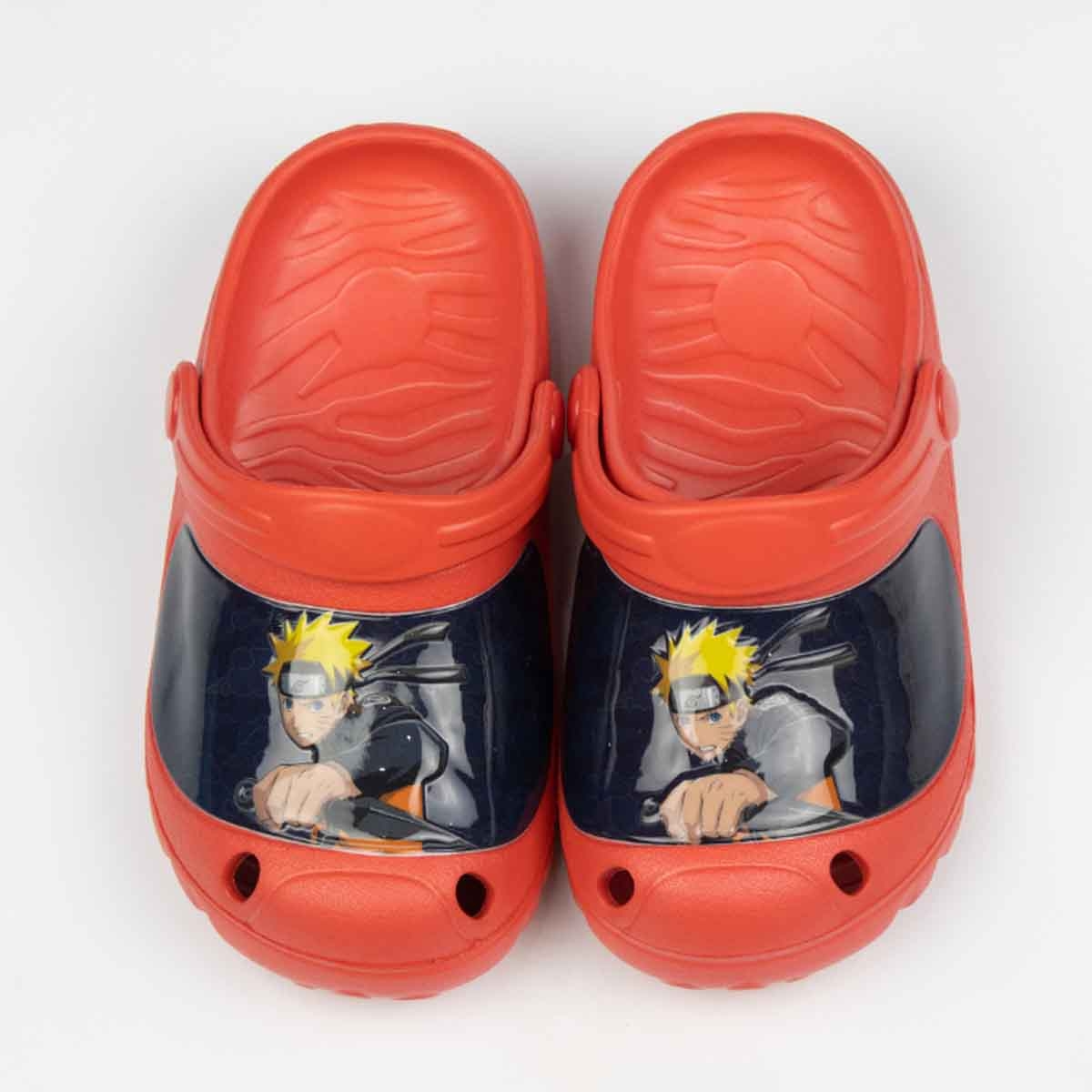 ناروتو صنادل خفيفة مريحة للأولاد باللون الأحمر