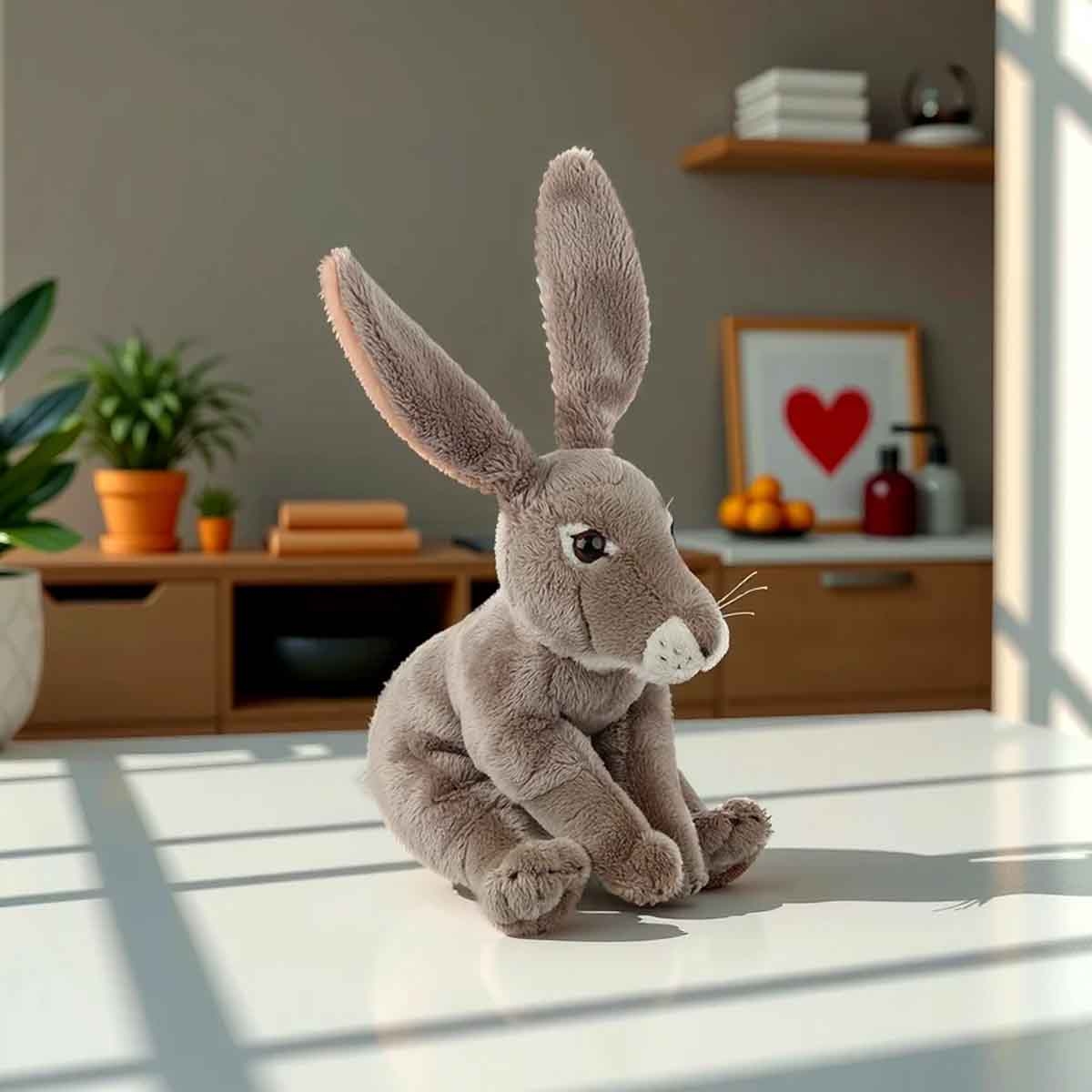 National Geographic 6" Premium Jack Rabbit Plush Toy Unisex, 3-4 Years