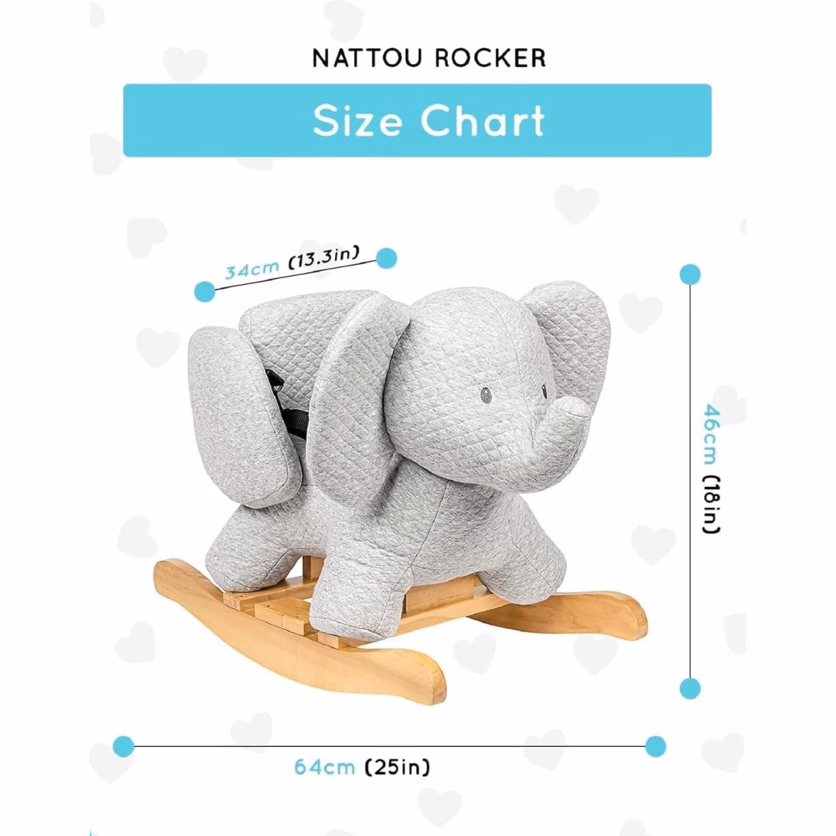 Nattou Tembo Elephant Rocking Toy Toddler, 0-2 Years