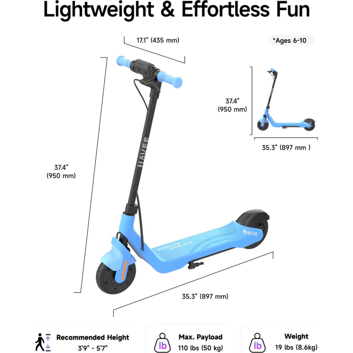 Navee K100 16 Km/H Speed Kids Electric Scooter