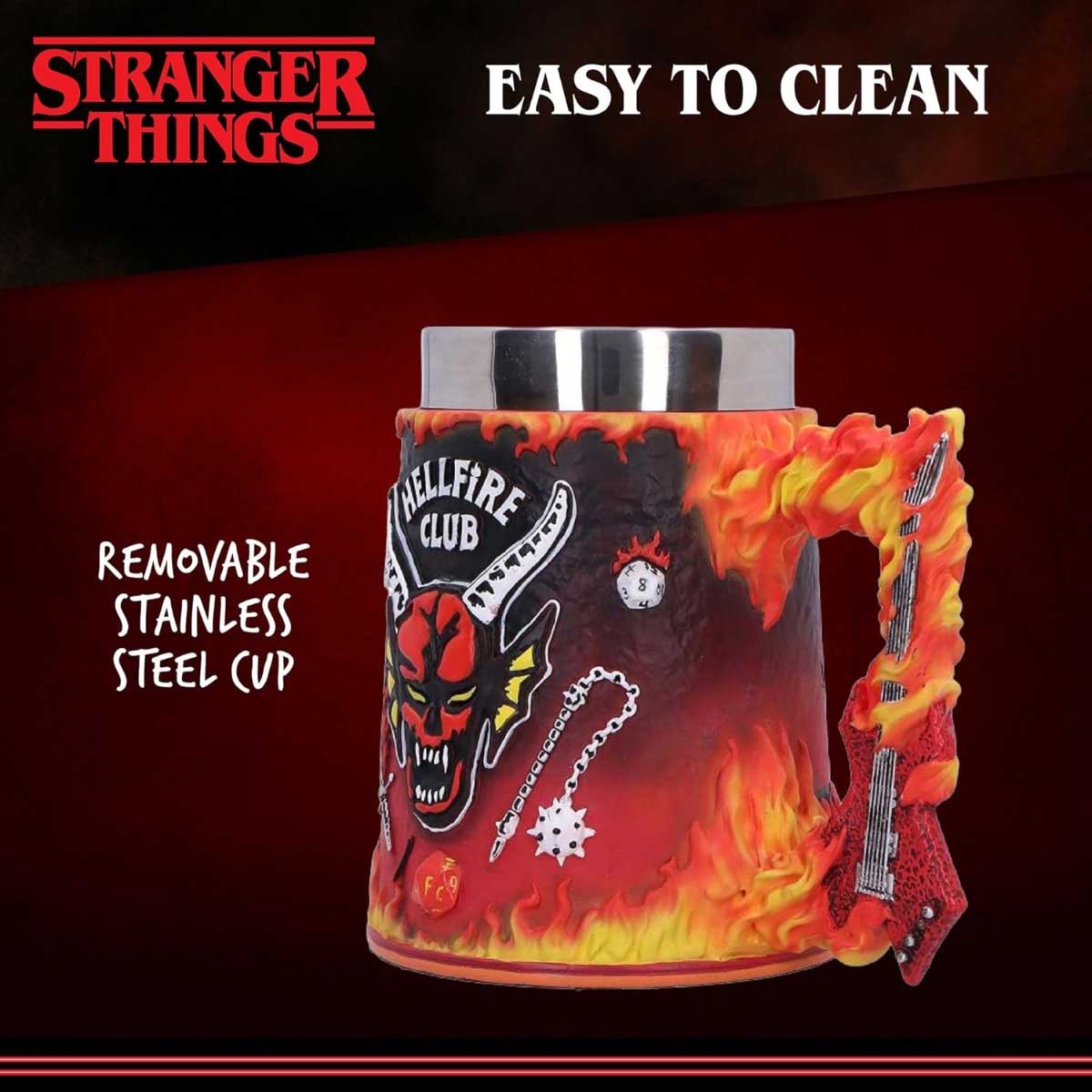 Nemesis Now 6.69" Stranger Things Hellfire Club Tankard