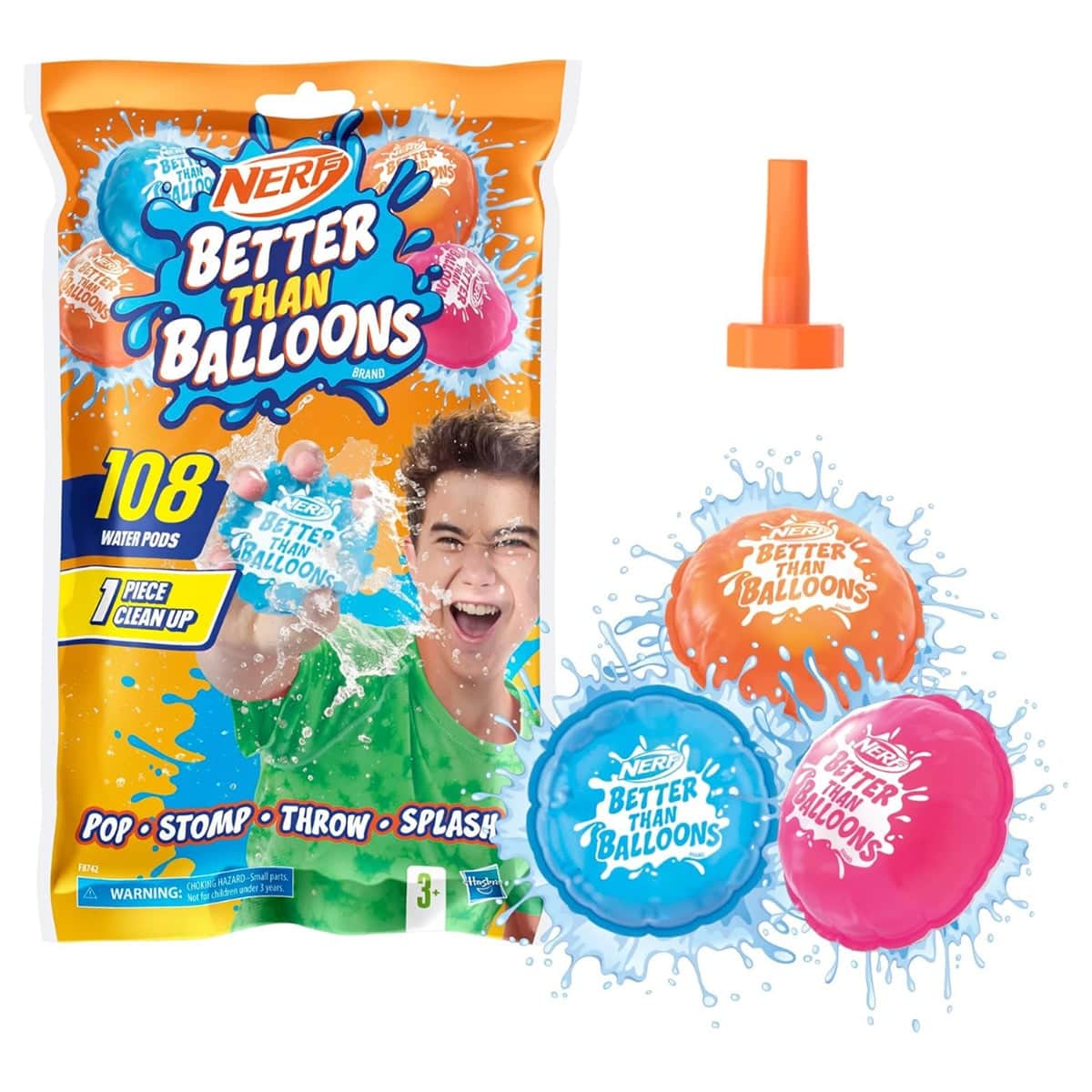 Nerf Better Than Balloons Water Toys Unisex, 3-4 Years, Pack of 108