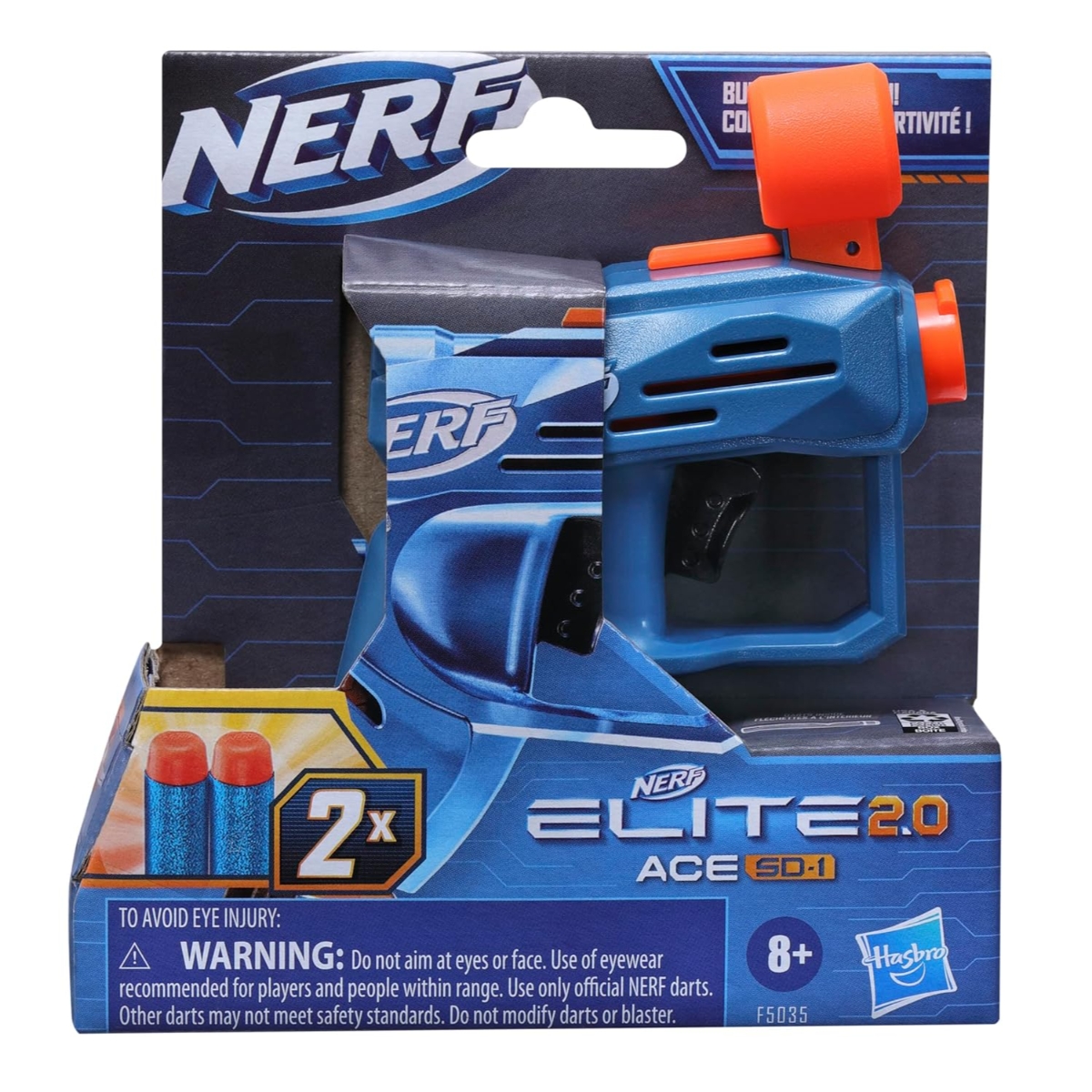 Nerf Elite 2.0 Ace Sd 1 Blaster Unisex, 8-10 Years