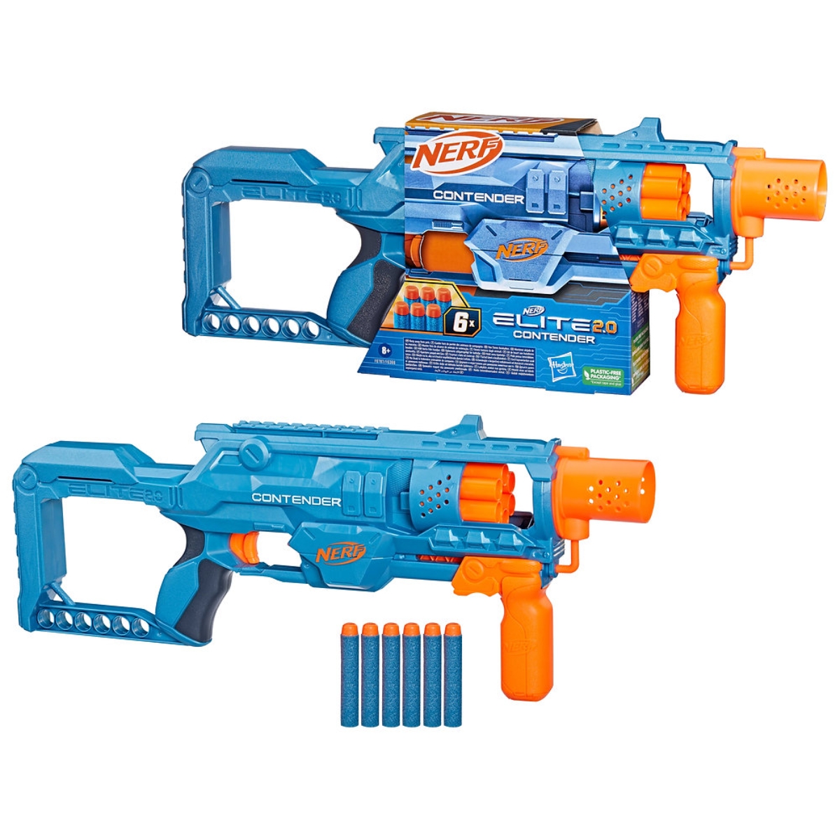 Nerf Elite 2.0 Contender Blaster Unisex, 8-10 Years