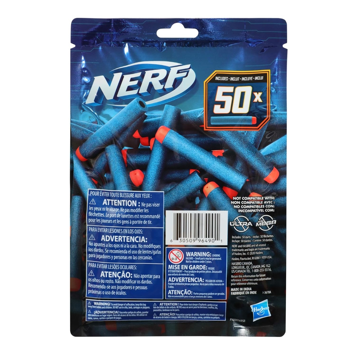 Nerf Elite 2.0 Refill 50 Unisex, 8-10 Years