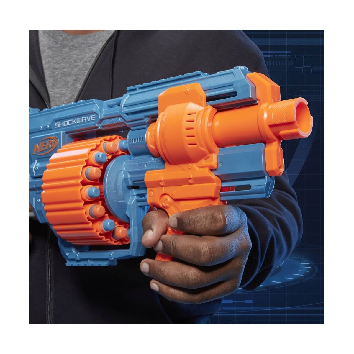 Nerf Elite 2.0 Shockwave RD-15 Blaster Toy Unisex, 8-10 Years