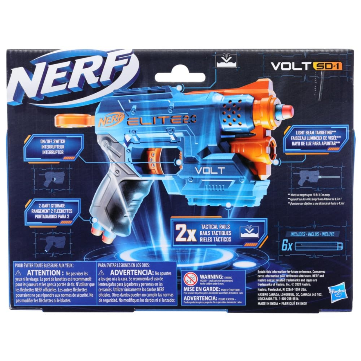 Nerf Elite 2.0 Volt Sd 1 Blaster Unisex, 8-10 Years