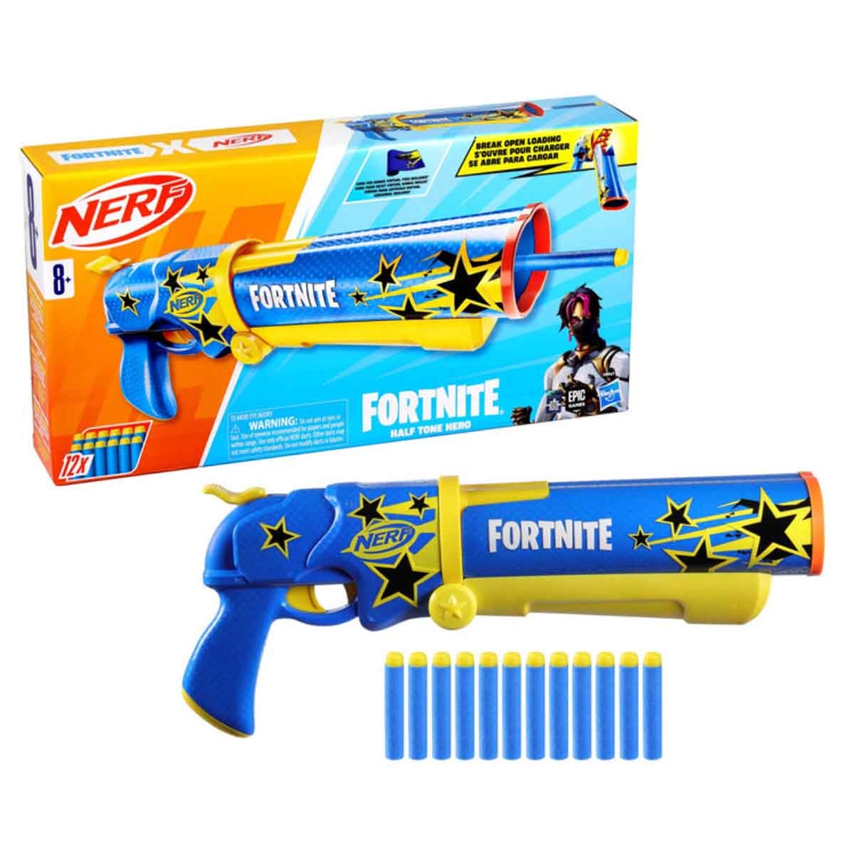 Nerf Fortnite Half Tone Hero Dart Blaster Unisex, 8-10 Years