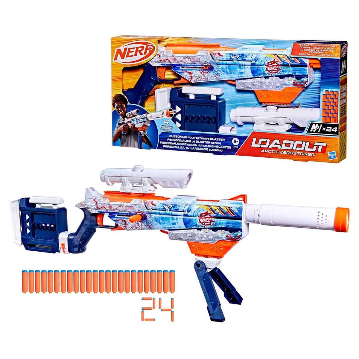 Nerf Loadout Arctic Zerostriker Blaster Unisex, 8-10 Years