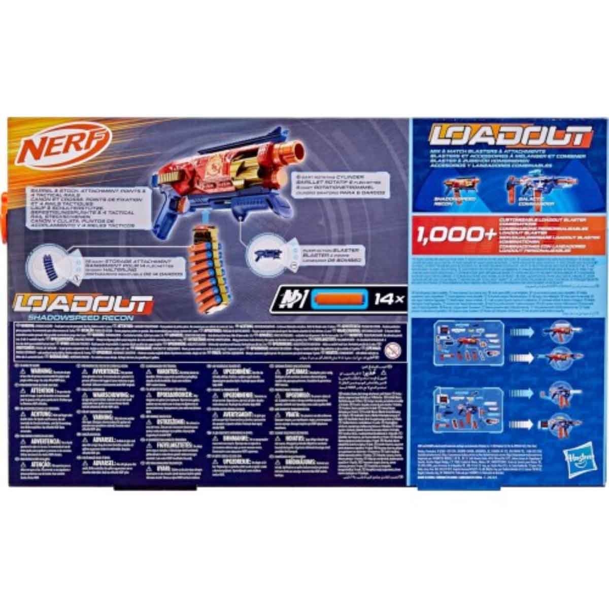 Nerf Loadout Shadowspeed Recon Dart Blaster Unisex, 8-10 Years