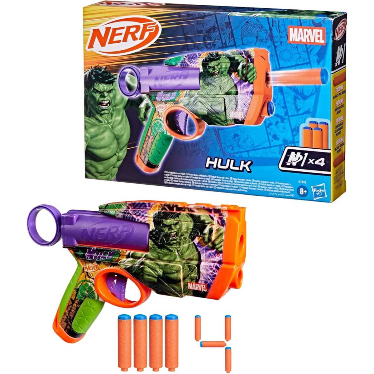 Nerf Marvel Hulk Dart Blaster Unisex, 8-10 Years