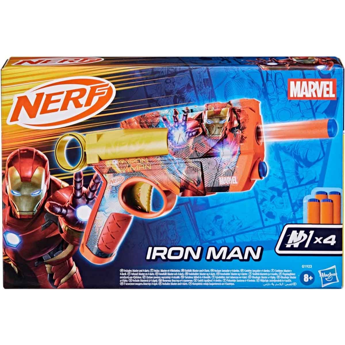 Nerf Marvel Iron Man Dart Blaster Unisex, 8-10 Years