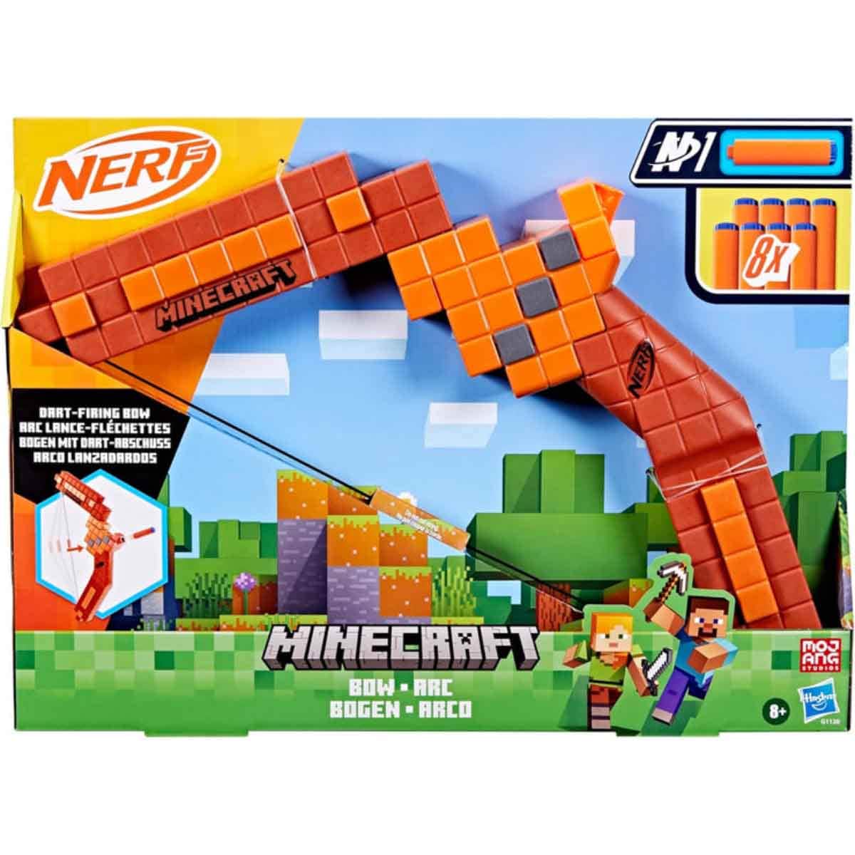Nerf Minecraft Bogen Dart Blaster Unisex, 8-10 Years