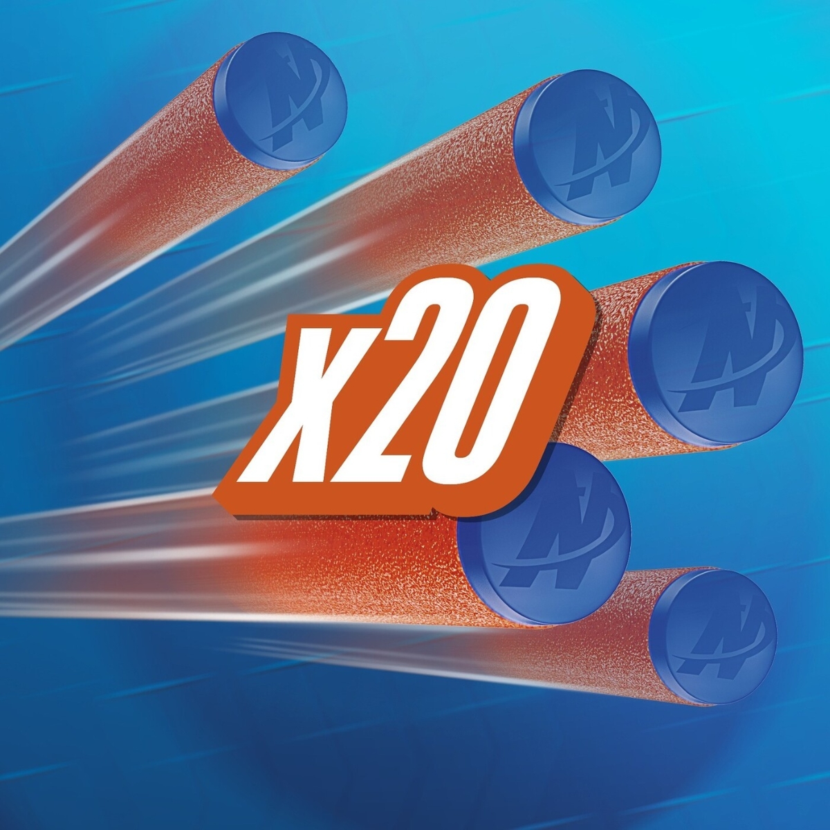 نيرف إن ون سيريز سهام للجنسين، من 8 إلى 10 سنوات، مجموعة من 20