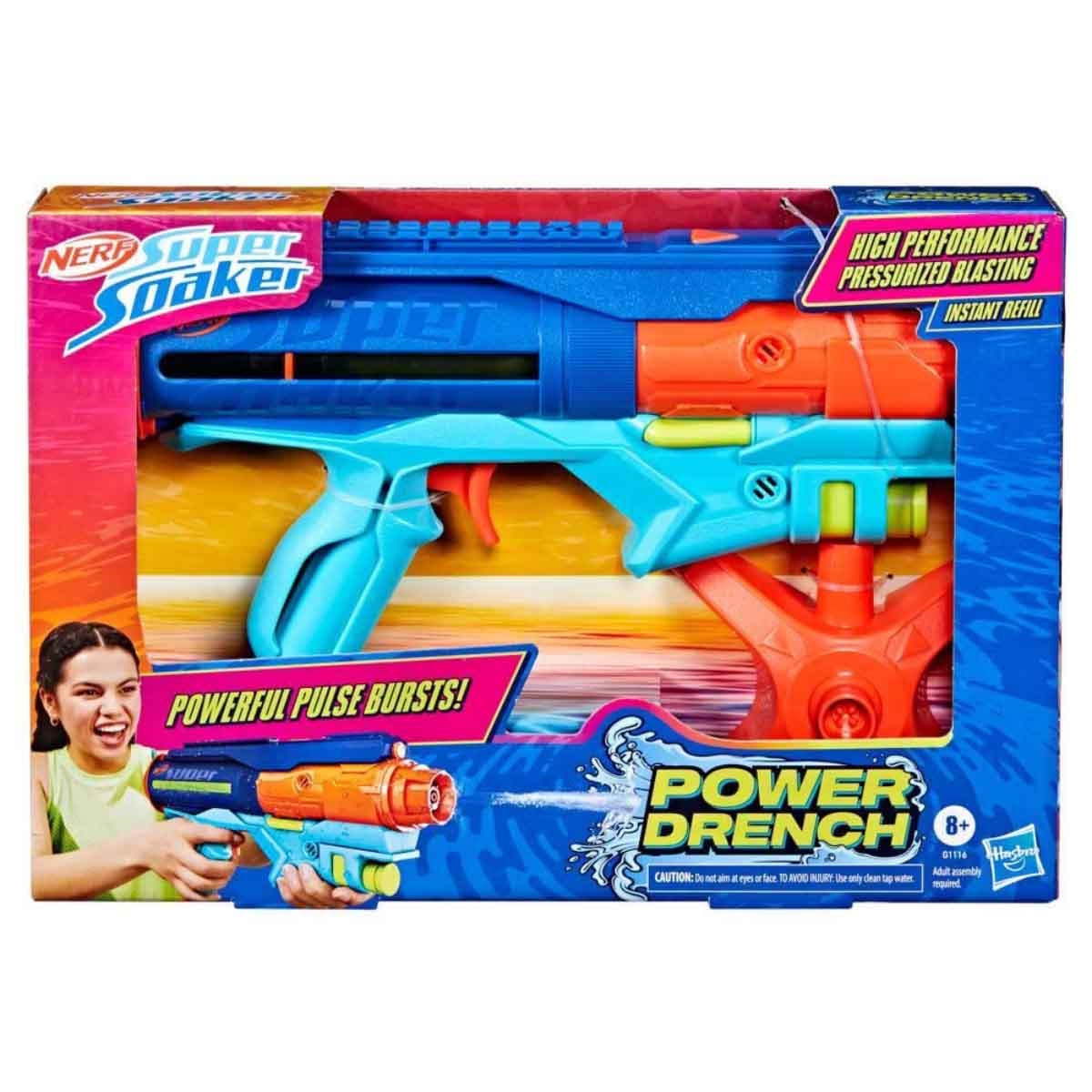 Nerf N Series Super Soaker - Power Drench Water Blaster Unisex, 8-10 Years