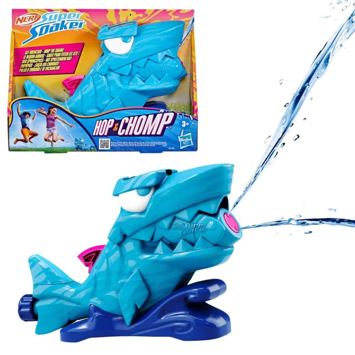 Nerf Super Soaker Hop & Chomp Water Blaster Unisex, 3-4 Years
