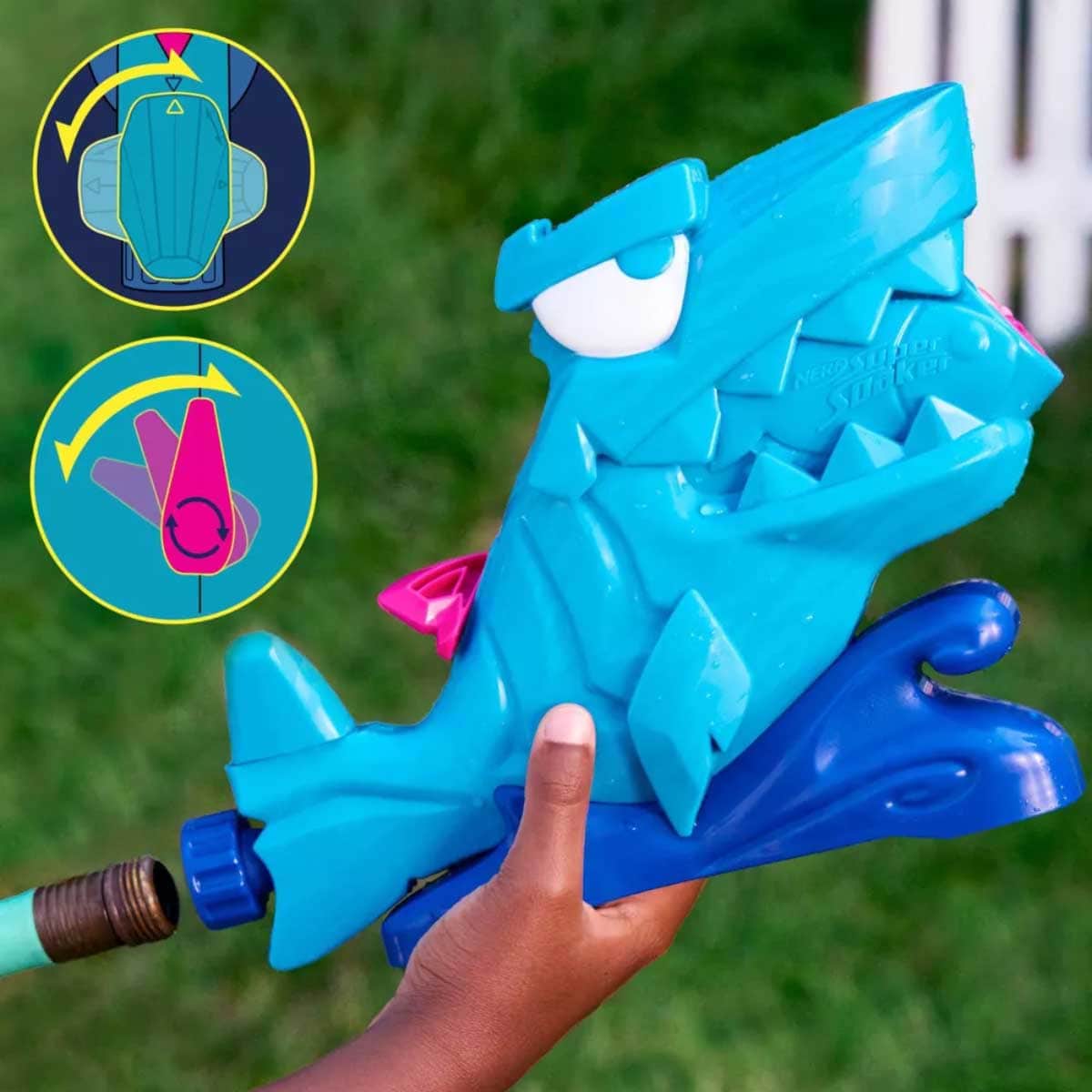Nerf Super Soaker Hop & Chomp Water Blaster Unisex, 3-4 Years