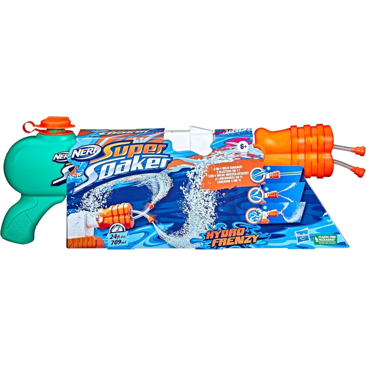 Nerf Super Soaker Hydro Frenzy Water Blaster Unisex, 5-7 Years