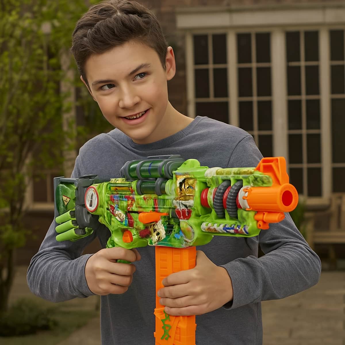 NERF Zombie Corrupter Blaster Toy Unisex, 8-10 Years