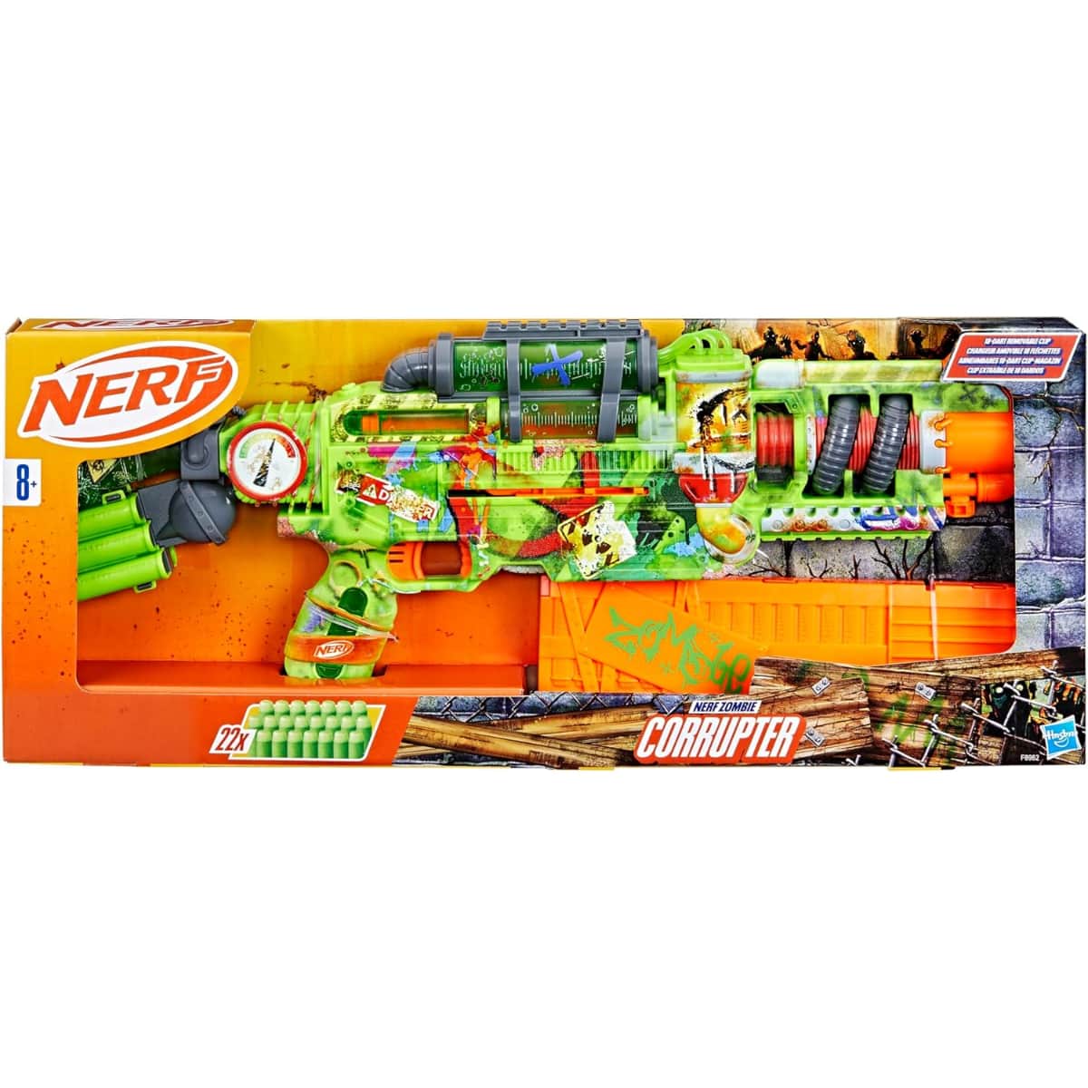 NERF Zombie Corrupter Blaster Toy Unisex, 8-10 Years