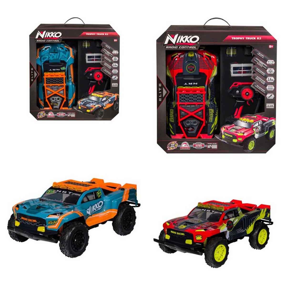 نيكاو سيارة تحكم عن بعد إيليت تروفي تراك X2 متنوعة للأولاد من عمر 8-10 سنوات
