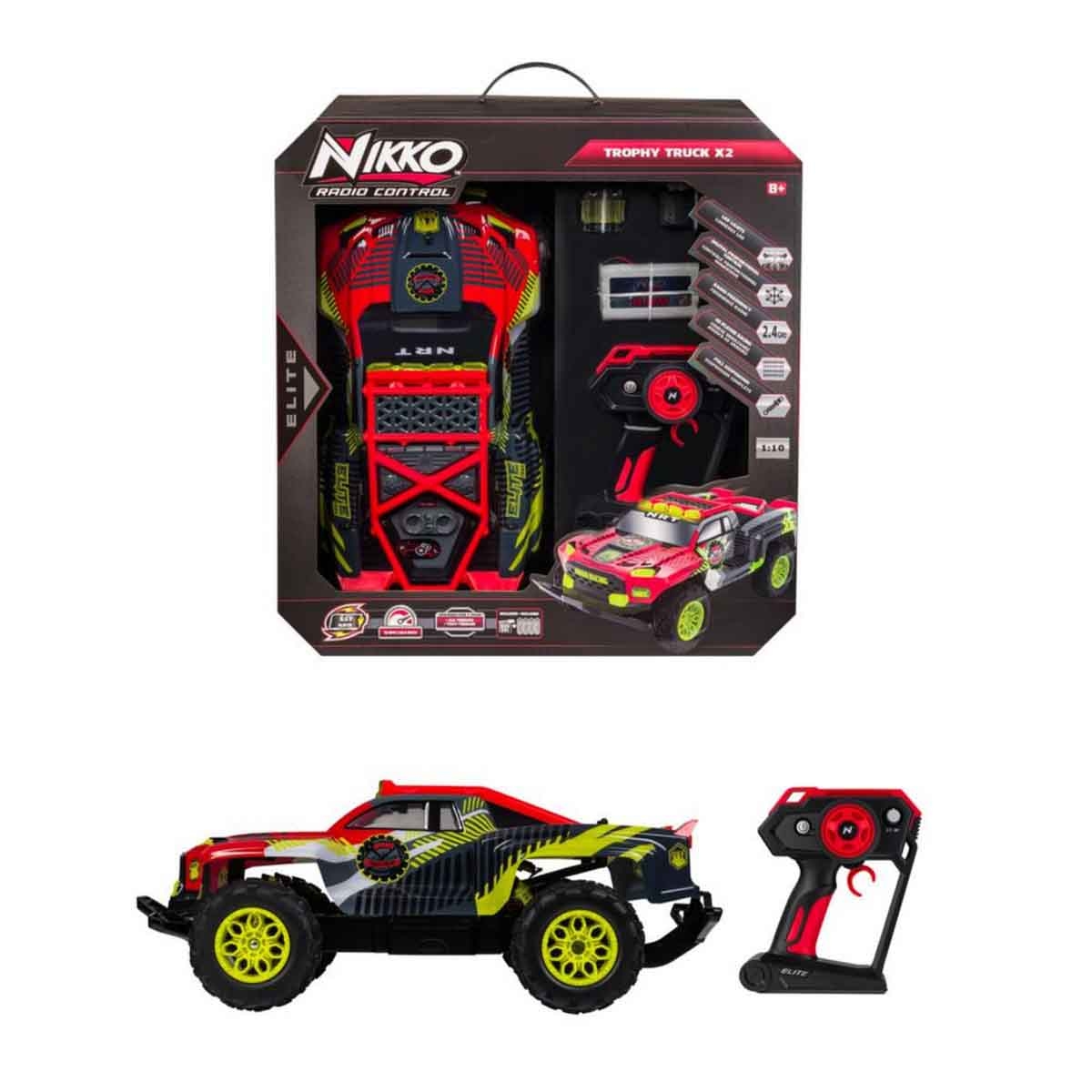 نيكاو سيارة تحكم عن بعد إيليت تروفي تراك X2 متنوعة للأولاد من عمر 8-10 سنوات