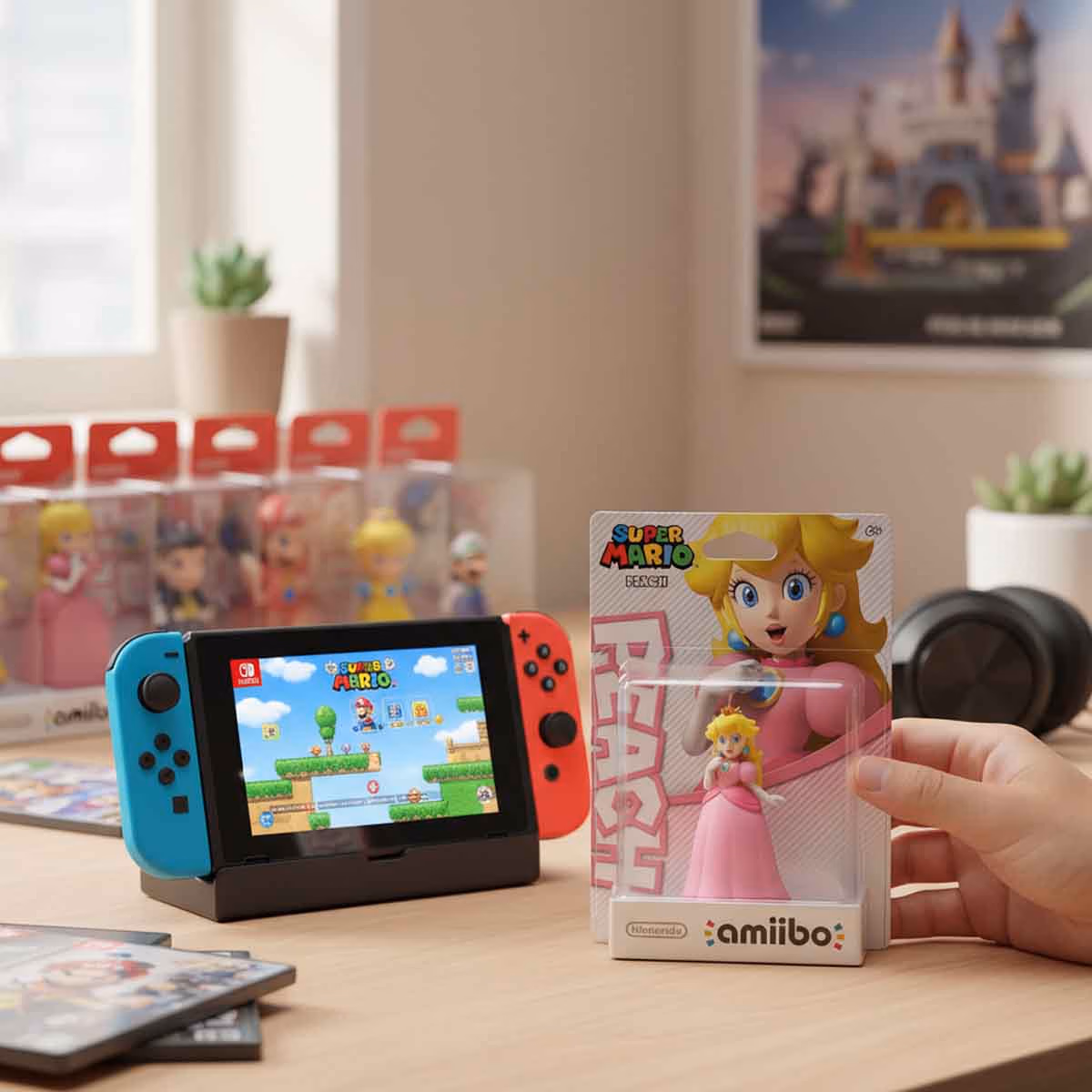 Nintendo Amiibo Super Mario Peach Action Figure