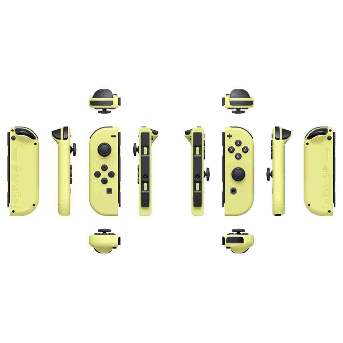 نينتندو مجموعة وحدات تحكم جوي كون (L) باللون الوردي الباستيل و جوي كون (R) باللون الأصفر الباستيل