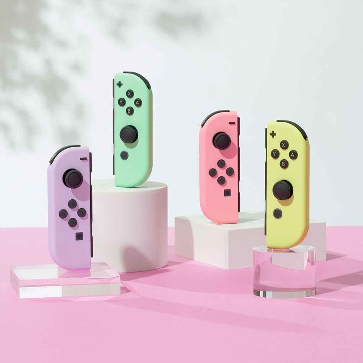 Nintendo Pastel Purple/Green Official KSA Version Joy-Con Controllers for Switch
