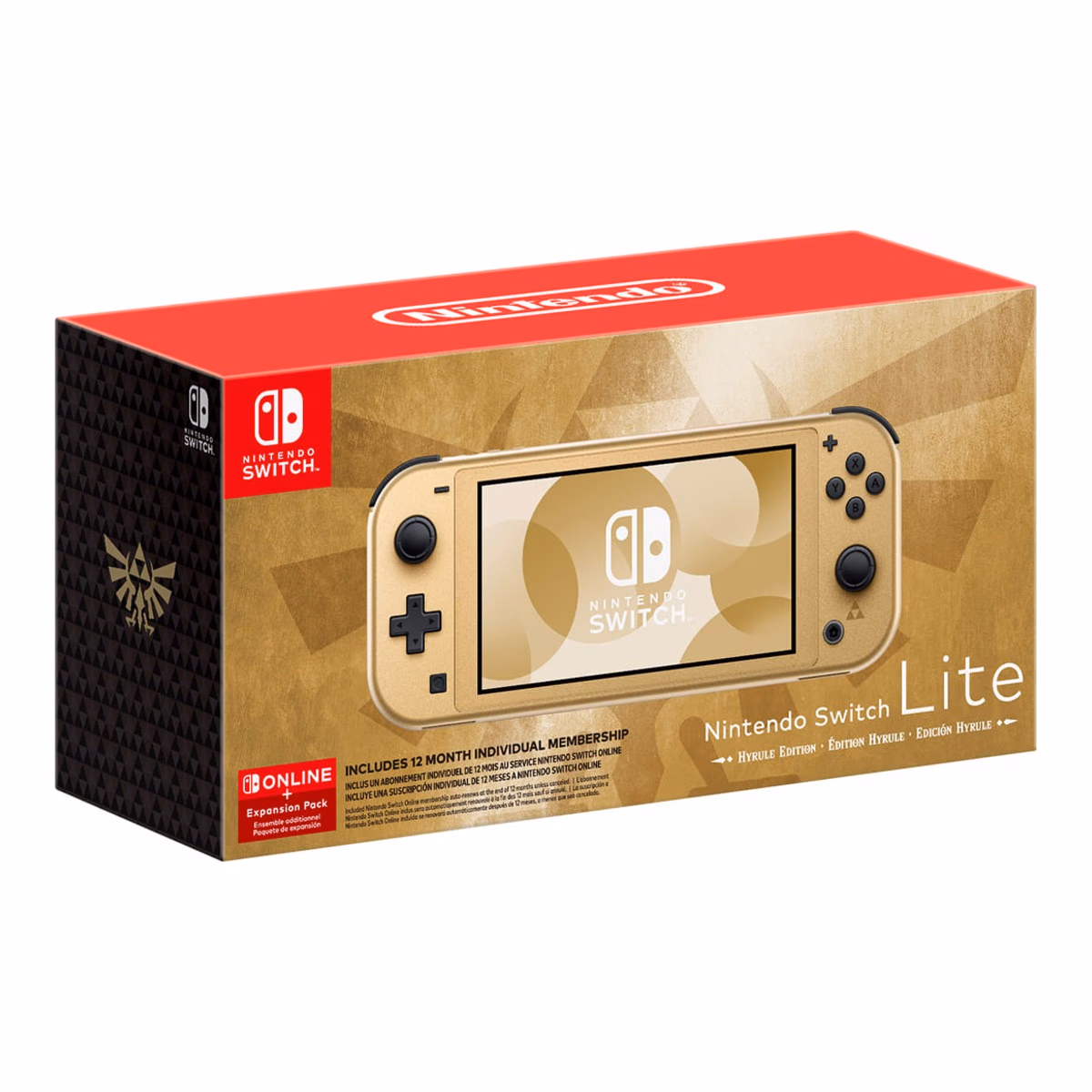 Nintendo Switch Lite Grey & Hyrule Edition Gold International Version Console Bundle