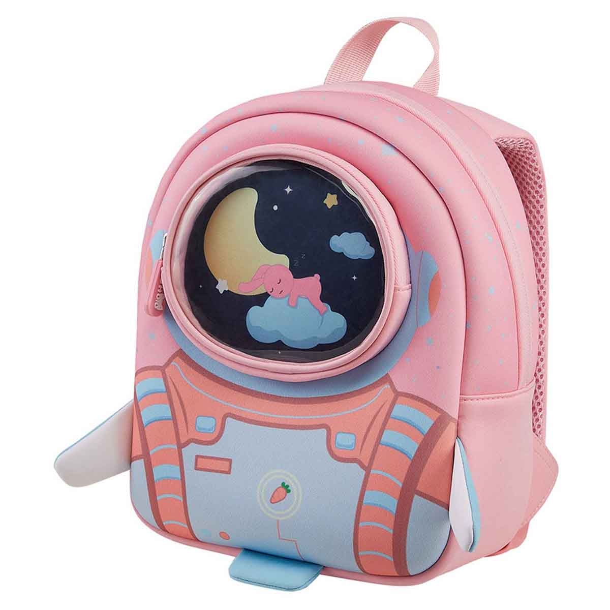 Nohoo 10" Pink 3D Astronaut Kids School Bag/Activity Bag