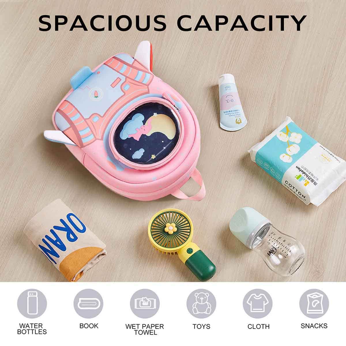 Nohoo 10" Pink 3D Astronaut Kids School Bag/Activity Bag