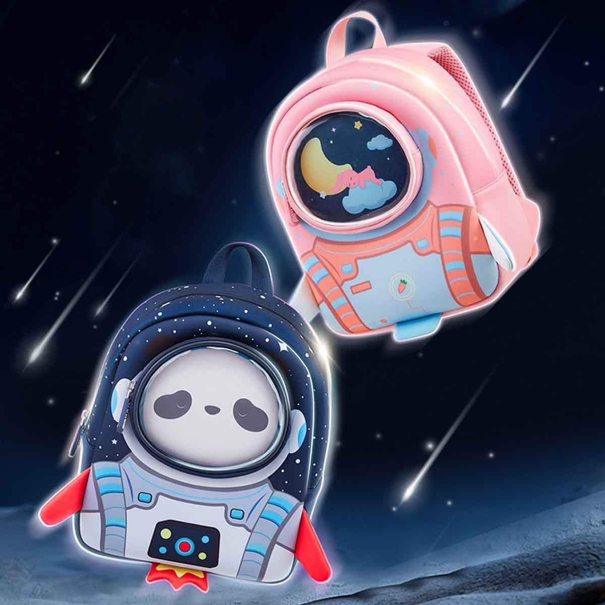Nohoo 10" Pink 3D Astronaut Kids School Bag/Activity Bag