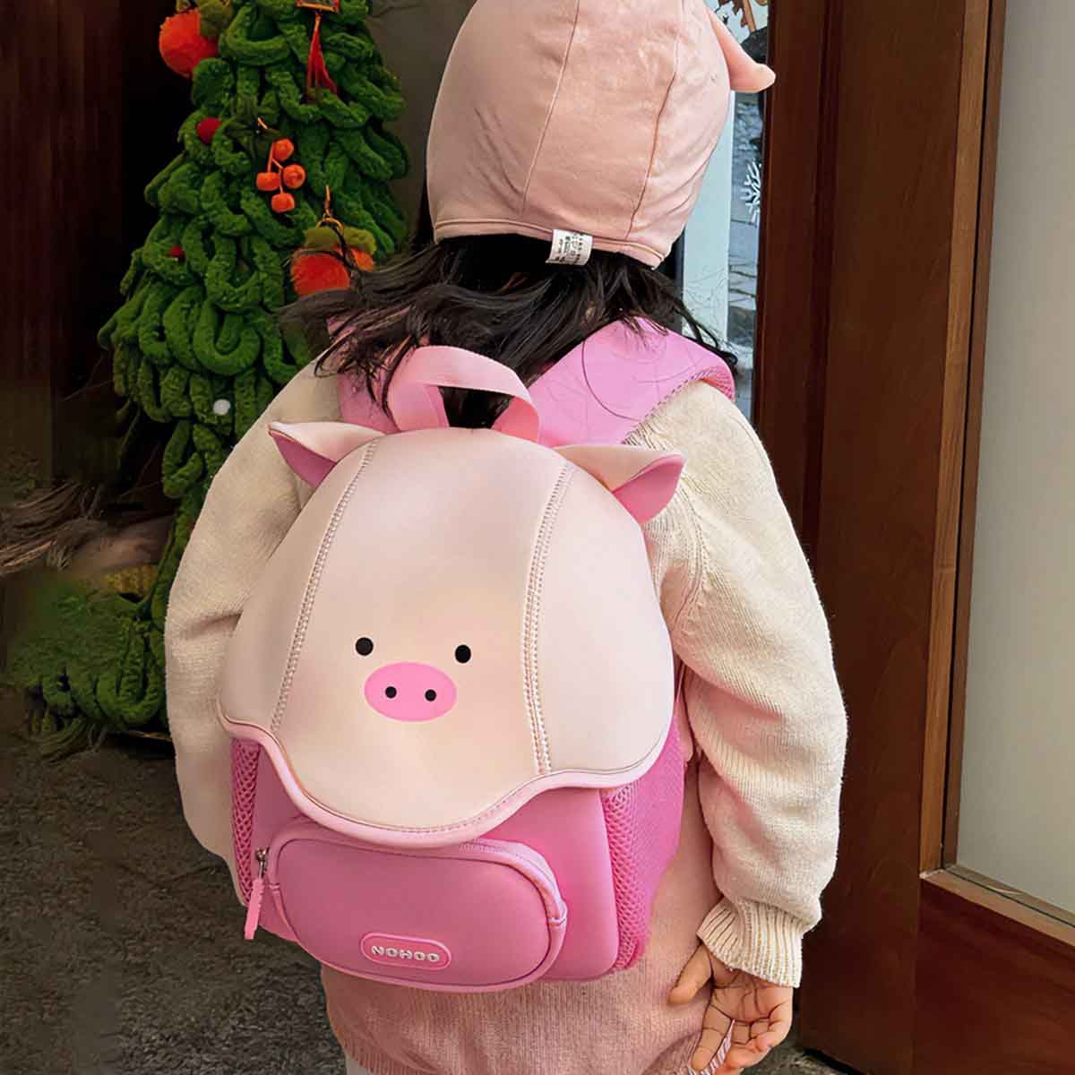 Nohoo 10" 3D Cute Peppa Kids School Bag/Activity Bag