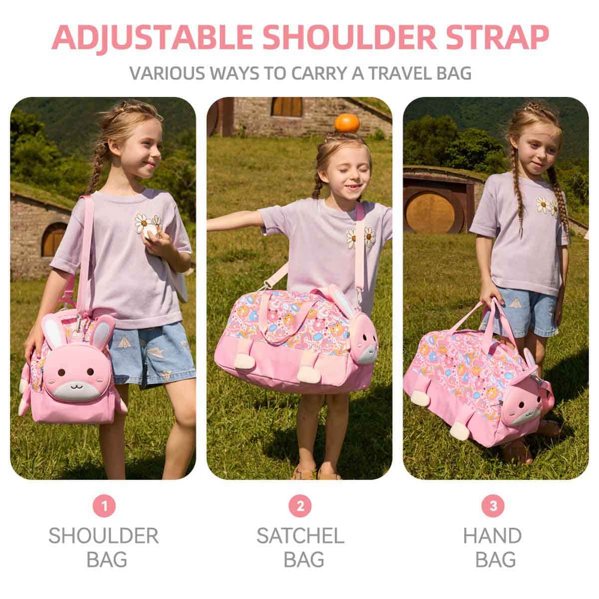 Nohoo 18' 3D Cute Rabbit Kids Duffle Bag/Activity Bag