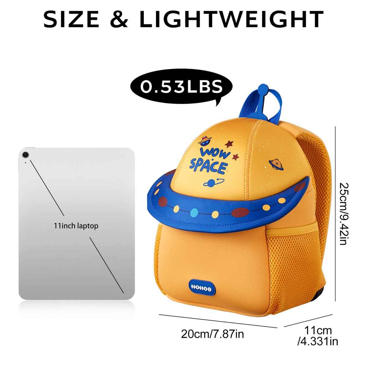 Nohoo 10" 3D Cute UFO Kids School Bag/Activity Bag