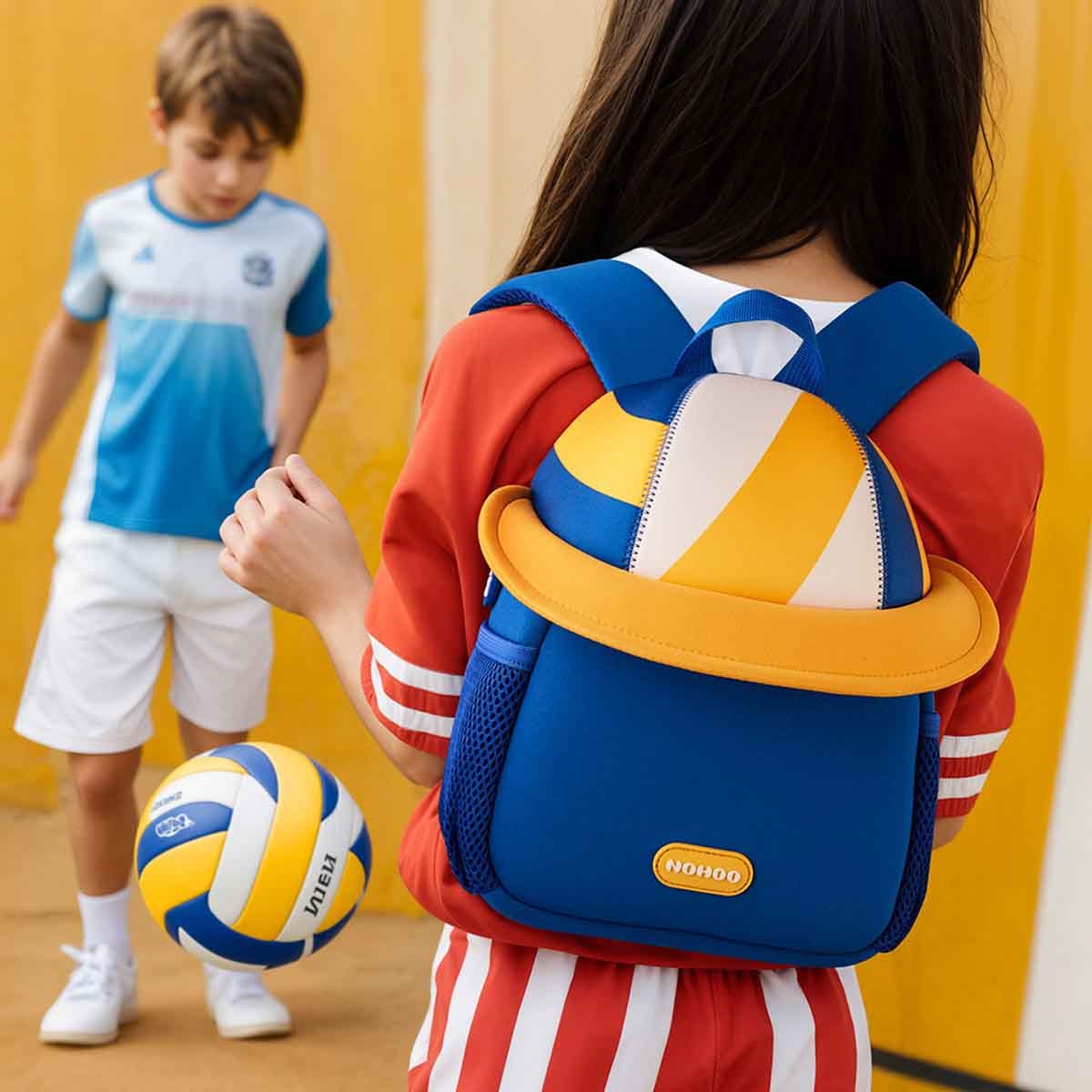 Nohoo 10" 3D Cute Volleyball Kids School Bag/Activity Bag