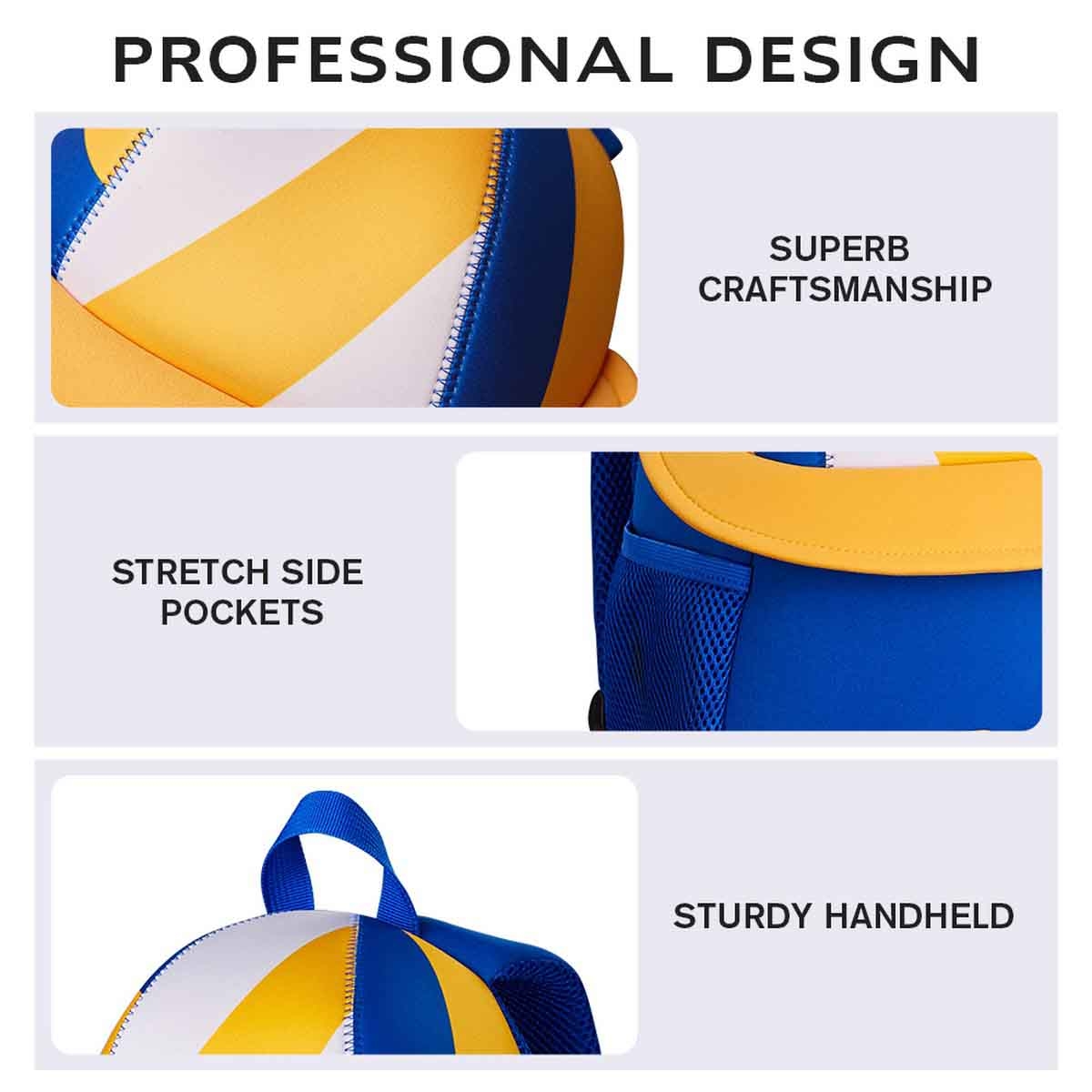 Nohoo 10" 3D Cute Volleyball Kids School Bag/Activity Bag