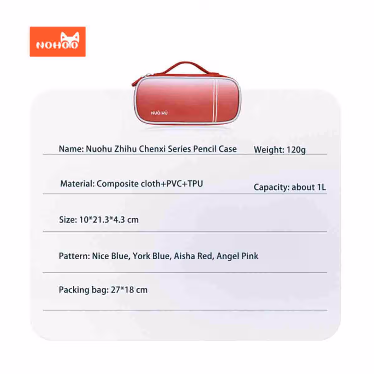 Nohoo Baby Red Ergonomic Pencil Case
