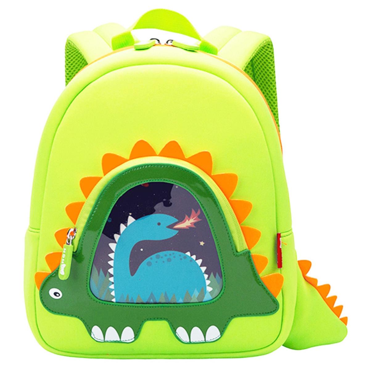 نوهو حقيبة ظهر بطبعة ديناصور ستيغوسورس باللون الأخضر للجنسين من عمر 5 إلى 7 سنوات