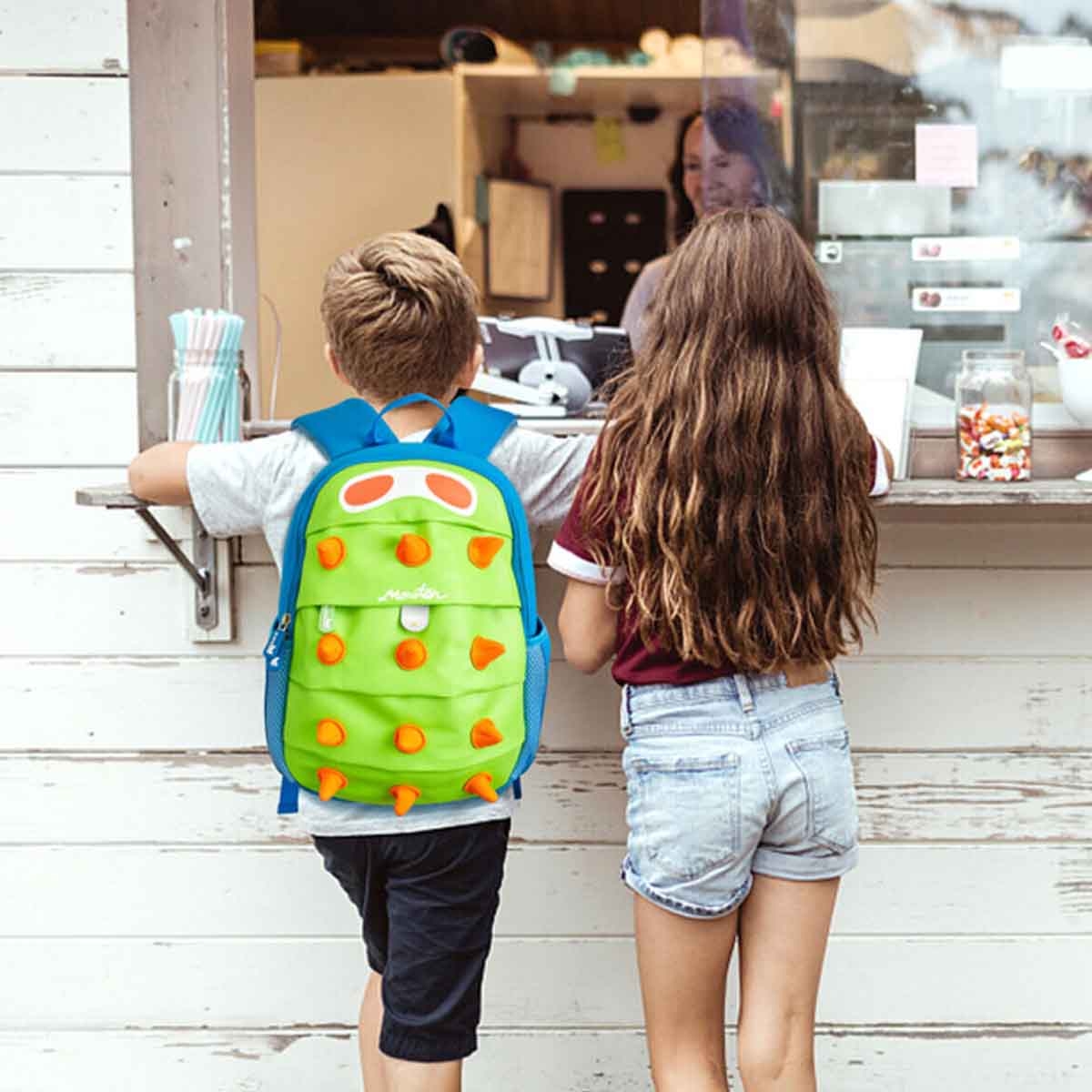 نوهو حقيبة ظهر سبايكي ديناصور باللون الأخضر من سلسلة الغابة