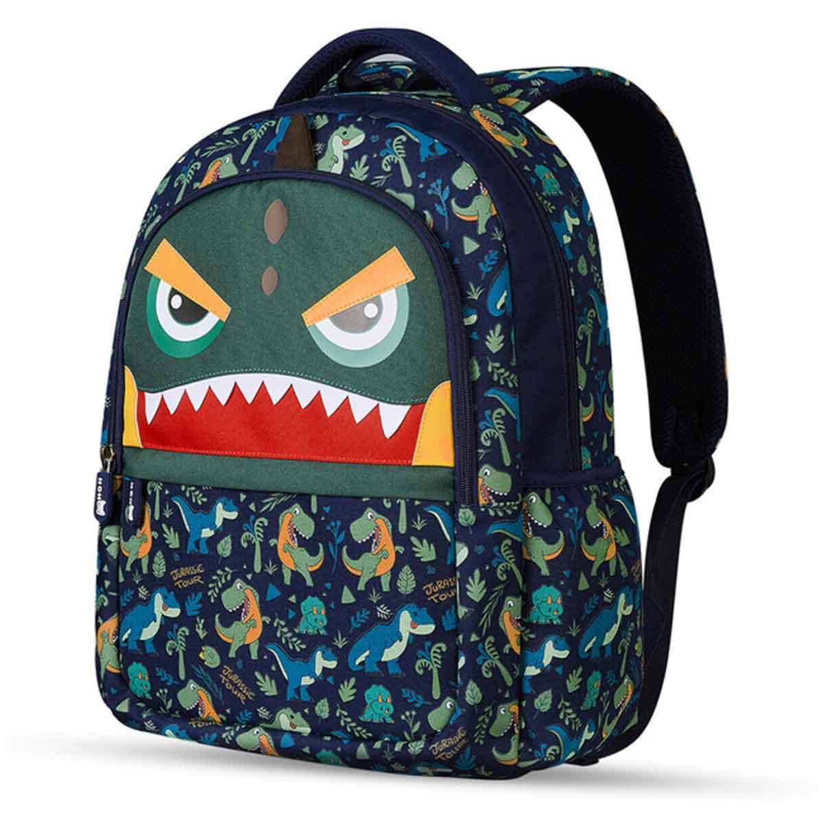 Nohoo Kids 16" Dino Green School Bag Unisex, 3-4 Years