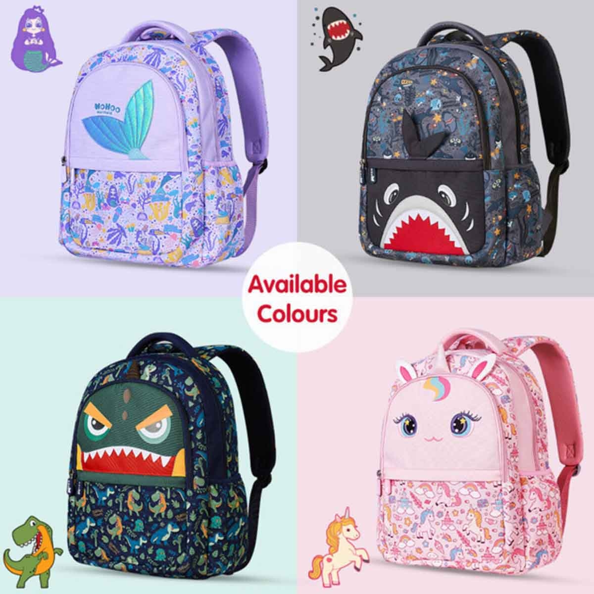 Nohoo Kids 16" Purple Mermaid School Bag