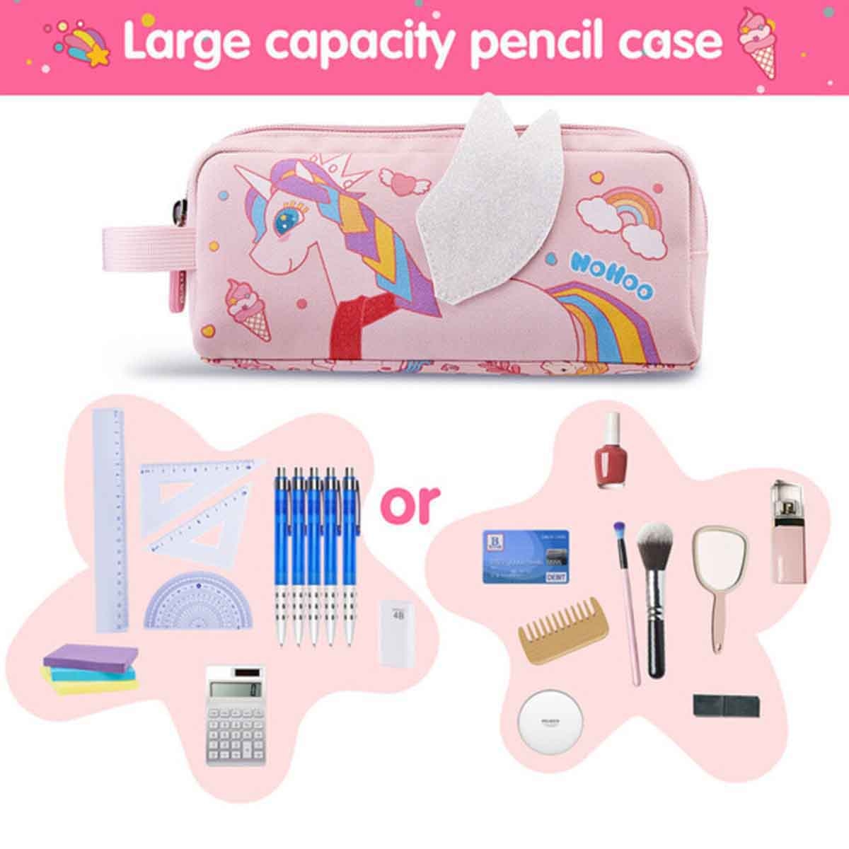 Nohoo Kids 16" Unicorn School Bag with Pencil Case Combo