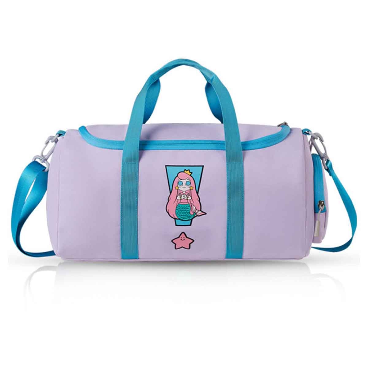 نوهو حقيبة كتف للأطفال على شكل حورية البحر باللون الأرجواني