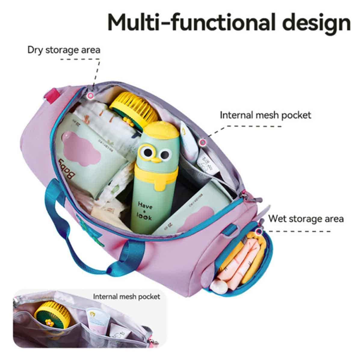 Nohoo Mermaid Purple Kids Duffle Bag